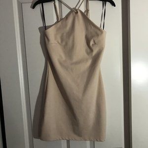 Beige Bodycon Dress
